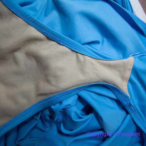 Tommy Bahama Ruched Halter Cobalt Blue One-Piece Swimsuit, women size 10 - Picture 8 of 10